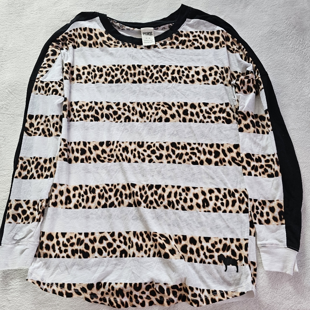 Victoria's Secret PINK Leopard Print Long Sleeve